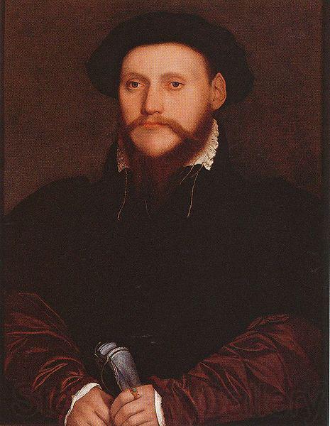 Hans holbein the younger Portrait of an Unknown Man Holding Gloves